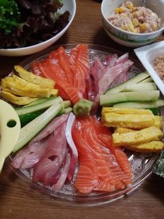 我が家の手巻き寿司-レシピのメイン写真