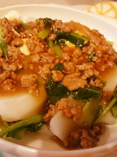 豆腐とカブのそぼろあんかけ-レシピのメイン写真