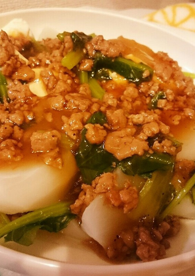 豆腐とカブのそぼろあんかけ-レシピのメイン写真