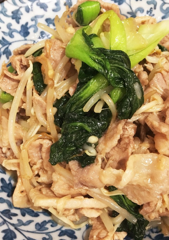 豚肉とターサイのオイスター炒め-レシピのメイン写真