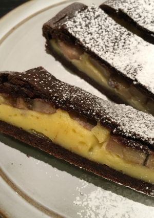 米粉☆カスタードとバナナのチョコケーキ♪-レシピのメイン写真