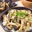 サーディンのねぎ塩きのこ丼