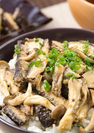 サーディンのねぎ塩きのこ丼-レシピのメイン写真