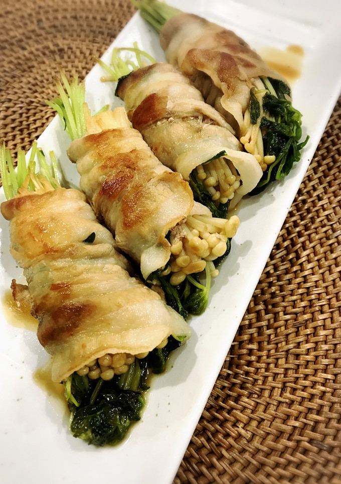豆苗とえのきの豚肉巻き照り焼き★-レシピのメイン写真