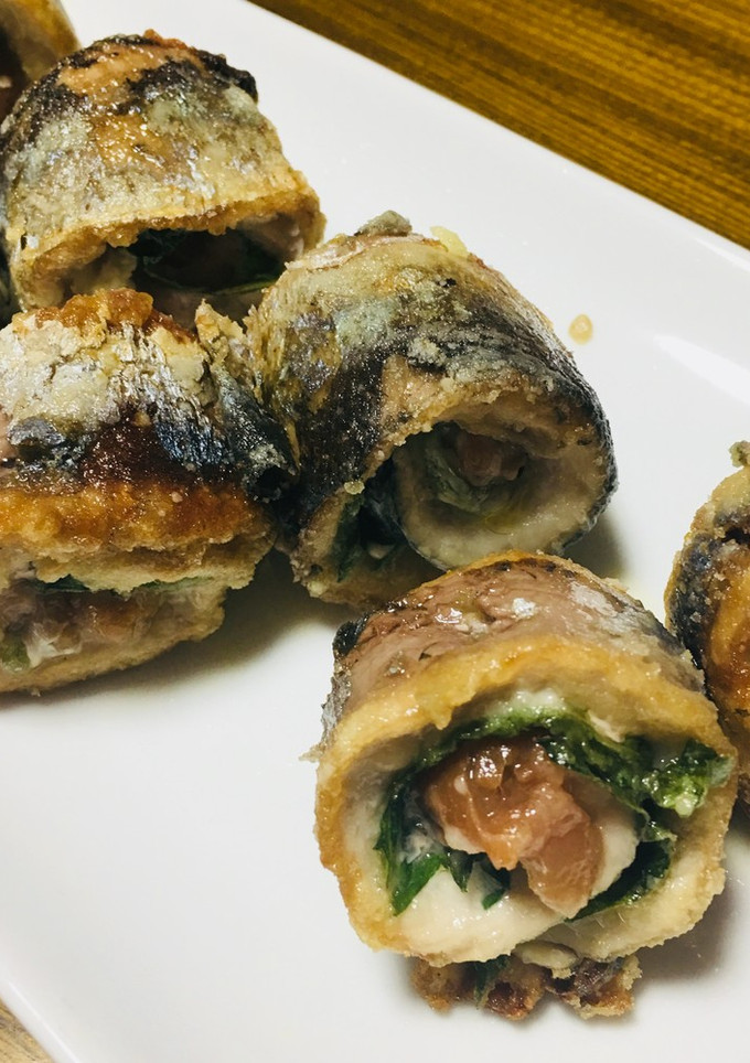 梅干とサンマのロール焼き！さっぱり旨い！-レシピのメイン写真