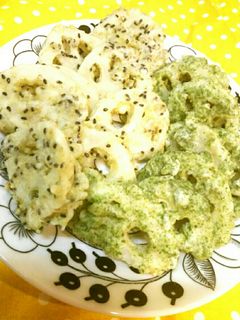レンコンの2種天ぷら-レシピのメイン写真