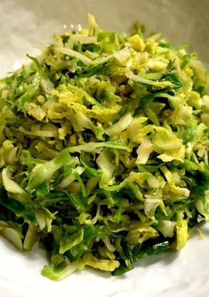 芽キャベツの中華香味炒め-レシピのメイン写真