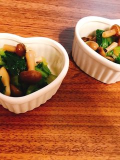 しめじとチンゲン菜のお浸し-レシピのメイン写真