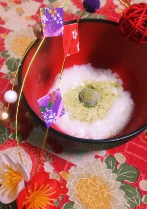 離乳食初期~ お正月*ミルク粥の団子添え-レシピのメイン写真