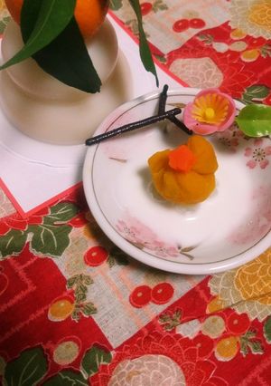 離乳食初期～　お正月＊みるく巾着かぼちゃ-レシピのメイン写真
