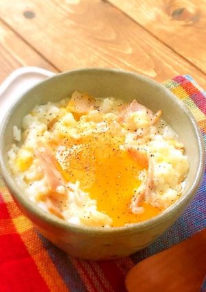 カルボナーラ風＊レンジでリゾット-レシピのメイン写真