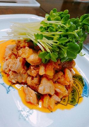 あたた生だししょうゆで鶏もも肉のハワイ風-レシピのメイン写真