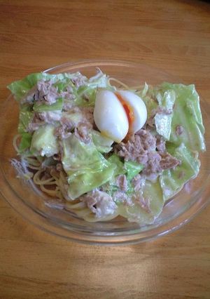 とろーり卵のキャべツナパスタ☆-レシピのメイン写真