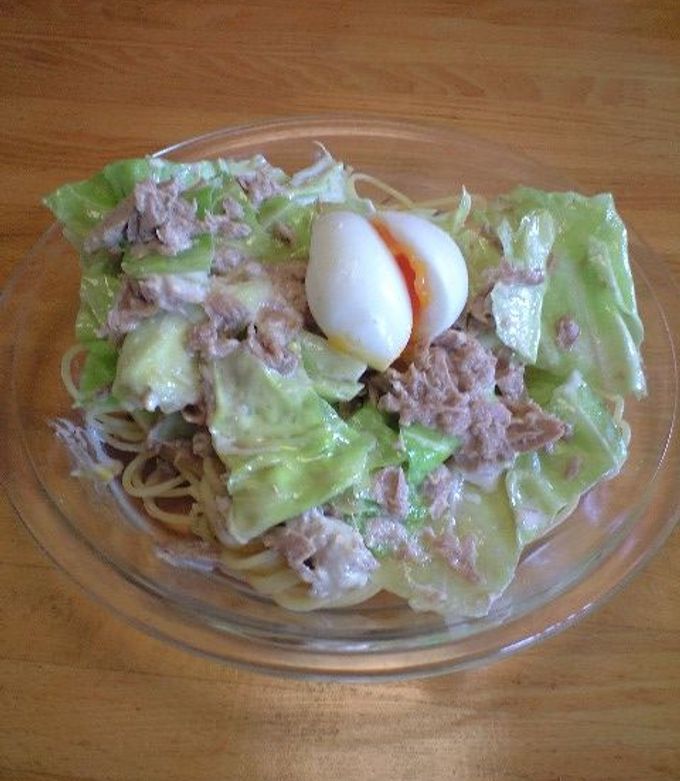 とろーり卵のキャべツナパスタ☆-レシピのメイン写真