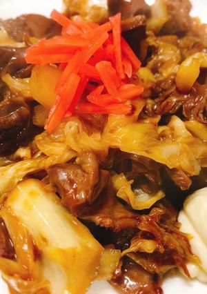 屋台味 砂肝とキャベツソース炒め-レシピのメイン写真