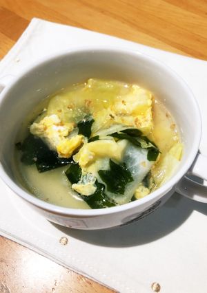 半端キャベツと卵の優しいスープ-レシピのメイン写真