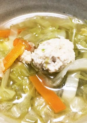 乳幼児と一緒に食べる鳥つみれスープ-レシピのメイン写真