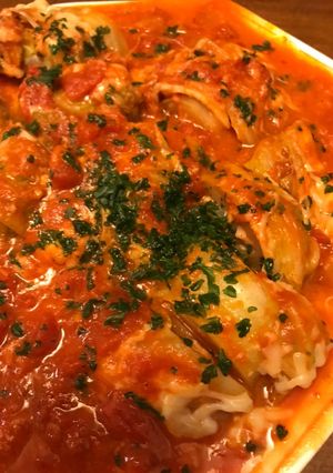 豚肉白菜巻きのトマト煮-レシピのメイン写真