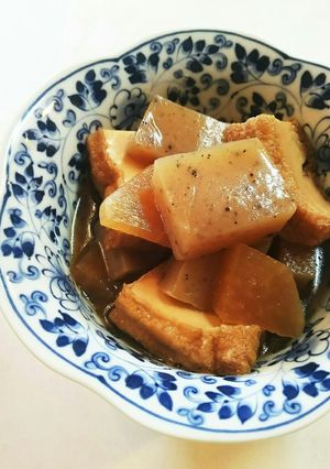 時短!厚揚げ 大根 蒟蒻の煮物-レシピのメイン写真