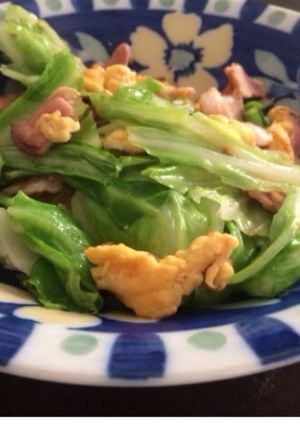 ご飯がすすむベーコンと卵の炒め物-レシピのメイン写真