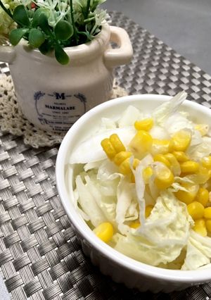 簡単！すぐ出来！白菜とコーンのサラダ-レシピのメイン写真