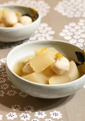 ほっこりゆずの香り、里芋と大根の煮物-レシピのメイン写真