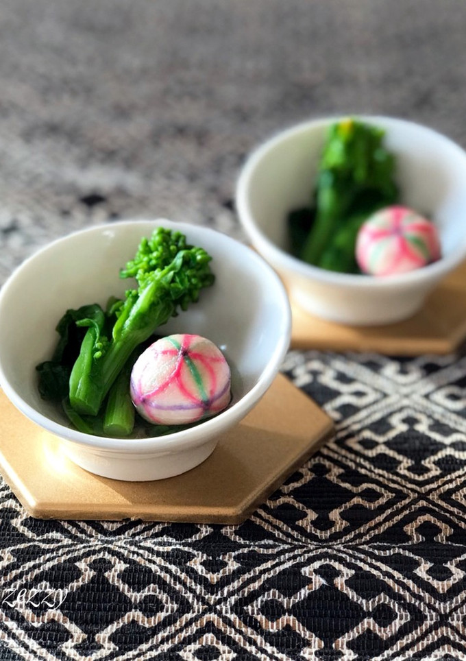 鞠麩と菜の花の煮物-レシピのメイン写真