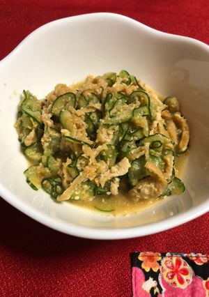 胡瓜と油揚げの酢の物-レシピのメイン写真