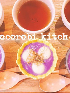 紫いものぜんざい*豆腐の白玉♡マクロビ-レシピのメイン写真