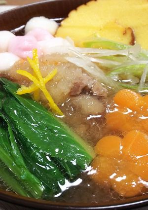 小松菜と豚肉のみぞれ雑煮-レシピのメイン写真