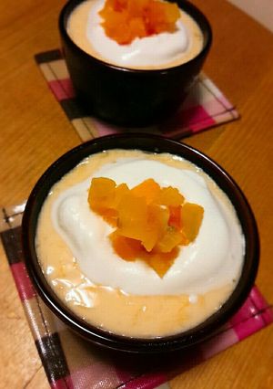 ゼラチンで♪ぷるんかぼちゃはちみつプリン-レシピのメイン写真