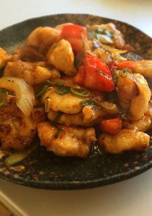 鶏胸肉とトマトのオイスターソース炒め♪-レシピのメイン写真