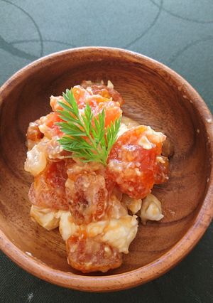 021　干し柿とチーズのしもつかれ和え-レシピのメイン写真