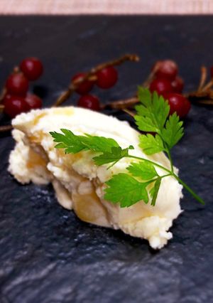 マスカルポーネと2種類の食感のリンゴ-レシピのメイン写真