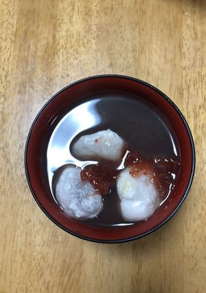 我が家のいちご大福風ぜんざい-レシピのメイン写真