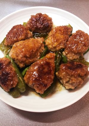 照り焼き☆ピーマンの肉詰め-レシピのメイン写真