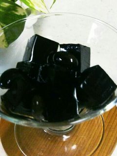 おせち料理の黒豆で黒豆寒天!-レシピのメイン写真