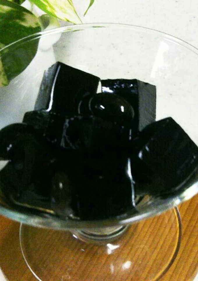 おせち料理の黒豆で黒豆寒天！-レシピのメイン写真