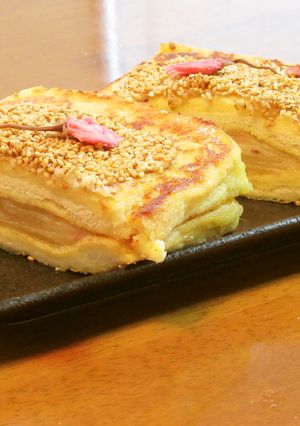 桜白あんと白ごまの和風フレンチトースト-レシピのメイン写真
