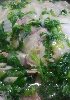 簡単！白菜と豚肉の鶏ガラスープ鍋-レシピのメイン写真