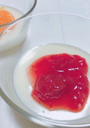 レンジで簡単！いちごブランマンジェ-レシピのメイン写真
