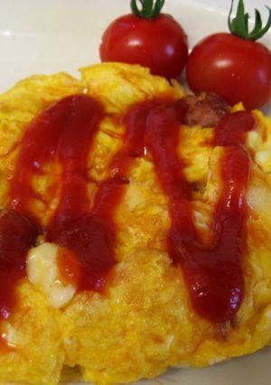 ウィンナーとチーズのオムレツ-レシピのメイン写真