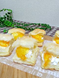 ミルフィーユ風☆パイのクリームサンド*-レシピのメイン写真