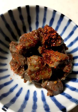 おつまみに☆砂肝の柚子七味煮-レシピのメイン写真