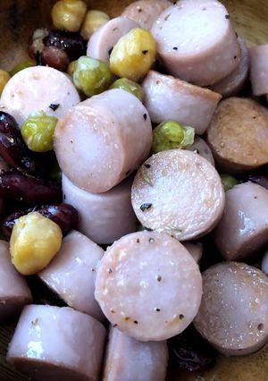 魚肉ソーセージと豆の洋風炒め-レシピのメイン写真
