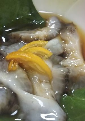お茶で下処理五分でなまこポン酢-レシピのメイン写真