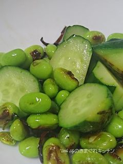 枝豆ときゅうりの塩昆布炒め-レシピのメイン写真