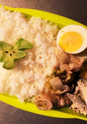 旦那弁当232♡レタスの肉巻き弁当!-レシピのメイン写真