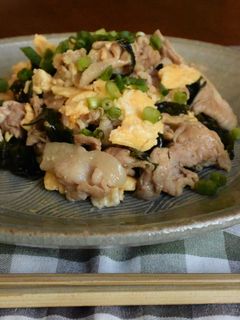 豚とわかめの卵炒め-レシピのメイン写真