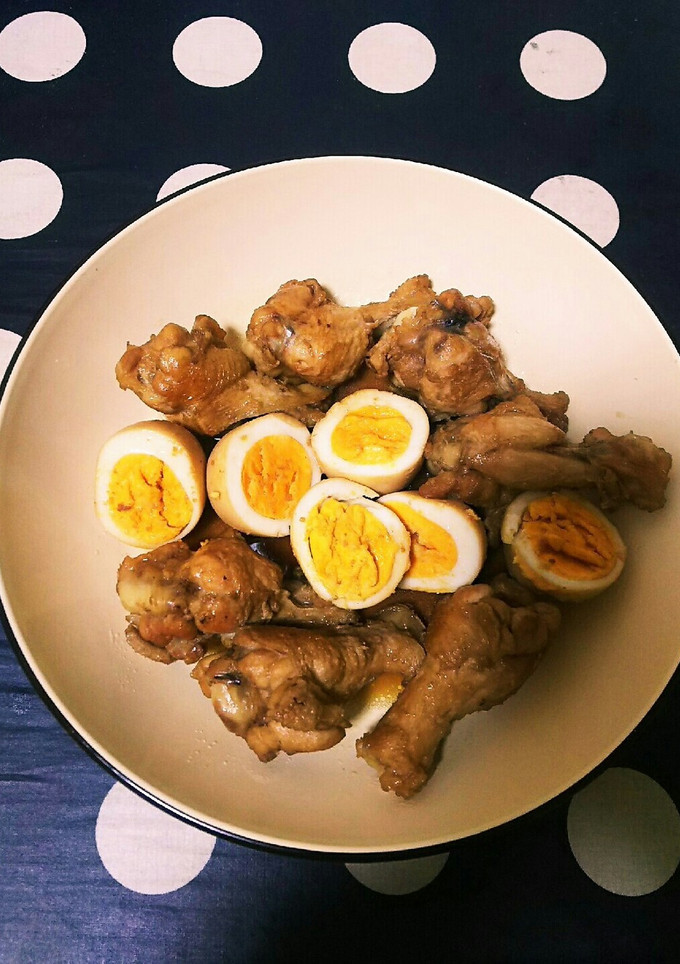 ゆで卵と鶏手羽のにんにく煮-レシピのメイン写真
